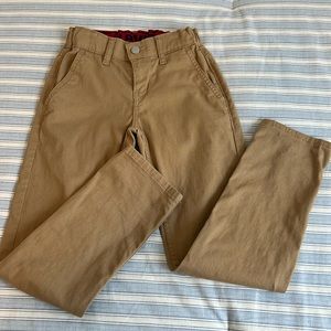 LEVI’S  boys khaki jeans. Size 8 regular. Adjust waist with elastic and button.